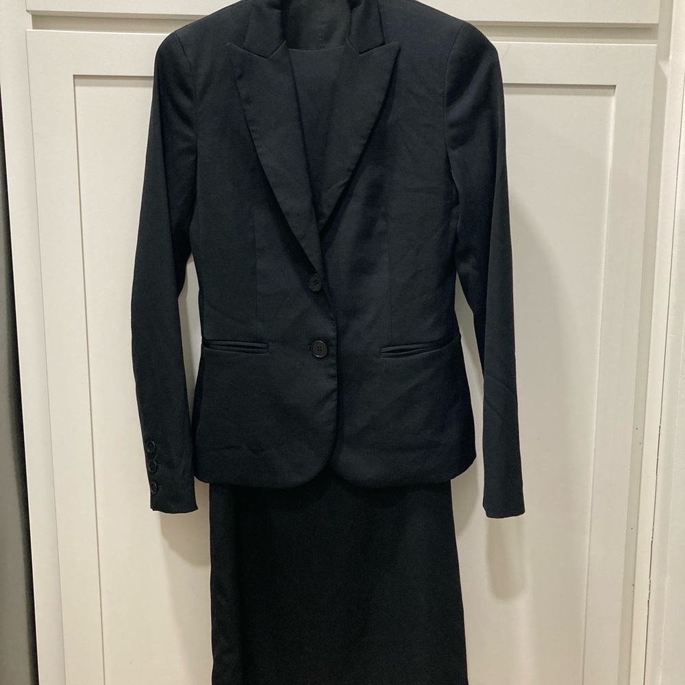 Theory Classic Black Sheath Dress and Jacket